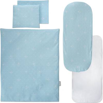 Lorelli Сет за детска количка Lorelli - Мечо, С протектор, Син (20801175901)