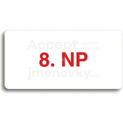 ACCEPT Piktogram 8. NP - bílá tabulka - barevný tisk bez rámečku