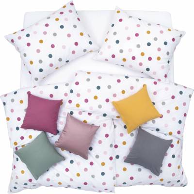 SCANquilt Obliečky klasik bodky multi 140x200 70x90