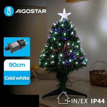Aigostar - LED външна коледна елха LED/3, 6W/230V 90 cm IP44 студено бяло (AI1226)
