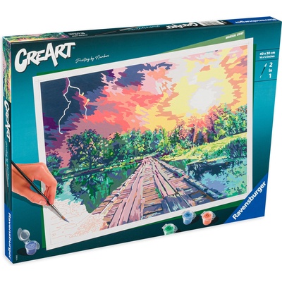 Ravensburger Комплект за рисуване по номера Ravensburger CreArt - Магична светлина (20279)