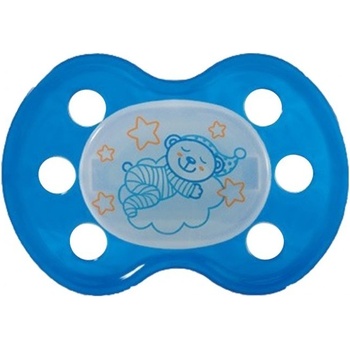 Baby-Nova Baby Nova Силиконова нощна залъгалка, размер 1 Синя (24222)
