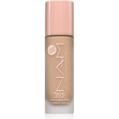 NAM Dewy дълготраен течен фон дьо тен с хиалуронова киселина цвят 05 Warm Beige 30ml