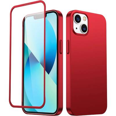 JOYROOM Калъф Joyroom 360 Full JR-BP927, за iPhone 13, с протектор, за екран, червен (JR-BP927 red)
