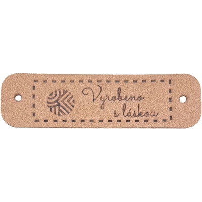 Pro Háčkování Handmade cedulka Vyrobeno s láskou 15 x 55 mm pudrová koženka – Hledejceny.cz