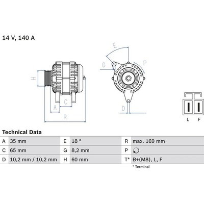 BOSCH 0 986 084 150 generátor (0986084150)