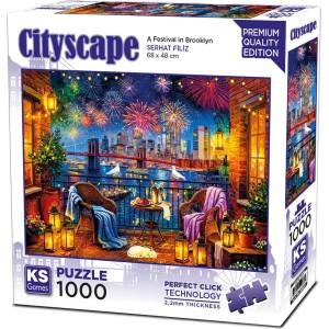 KS Games Пъзел KS Games от 1000 части - Фестивал в Бруклин (20837)
