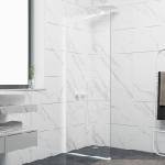 Inter Ceramic Параван за баня Кристина бял мат, стационарен, от 70 до 100 см дължина