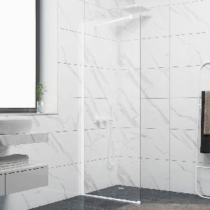 Inter Ceramic Параван за баня Кристина бял мат, стационарен, от 70 до 100 см дължина