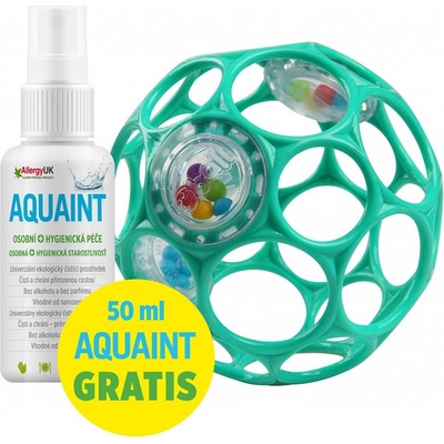 Oball RATTLE 10cm dark turquoise + 50ml Aquaint