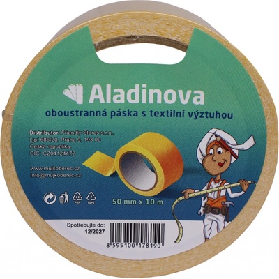 Aladin Oboustranná lepící kobercová páska 5 cm x 10 m Žlutá