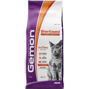 Gemon CAT Adult Sterilised Turkey - пълноценна суха храна за кастрирани котки с пуешко 7 кг, Италия - 7288