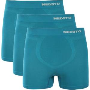 Nedeto Комплект три - мъжки боксерки Nedeto безшевни бамбукови петролни Nedeto | Sin Zelen | МЪЖЕ | XL