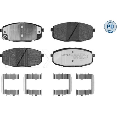 Sada brzdových platničiek, vždy 4 kusy v sade MEYLE 025 239 6617/PD (0252396617/PD)
