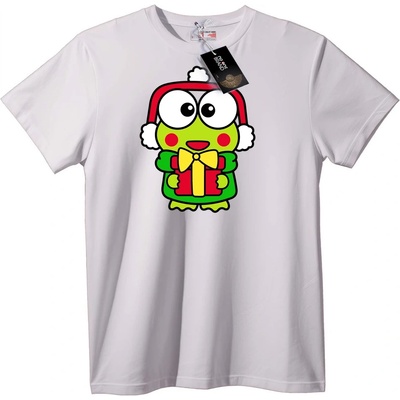 NOONEBRAND Тениска Жаба Дядо Коледа Подарък - XL, White