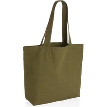 Nefarbená taška s vreckom Impact z 240g recykl. canvas AWARE, zelená