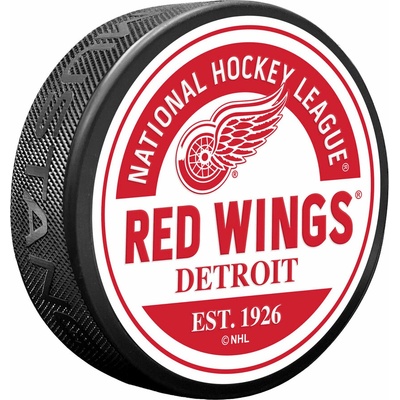 Mustang Puk Detroit Red Wings NHL Block Textured Puck