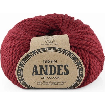 Příze Drops Andes uni colour 3946 - vínová