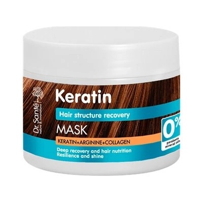 Dr. Santé Keratin hĺbkovo regeneračná a výživná maska pre krehké vlasy bez lesku 300 ml