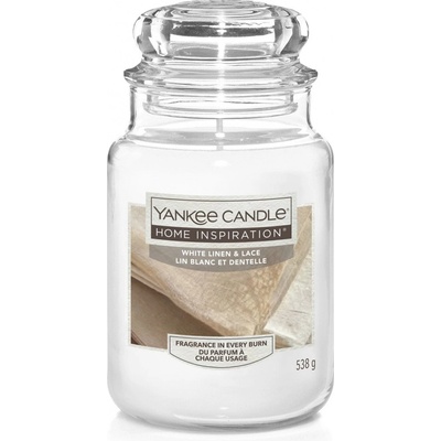 Yankee Candle White Linen & Lace 538 g – Zboží Dáma