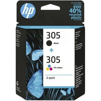 HP Hp 305 2 пакета трицветна/черна оригинална касета с мастило (6zd17ae)