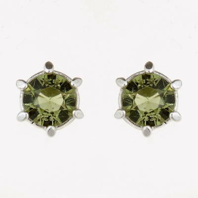 My Moldavite Stříbrné náušnice s vltavíny 2138-3