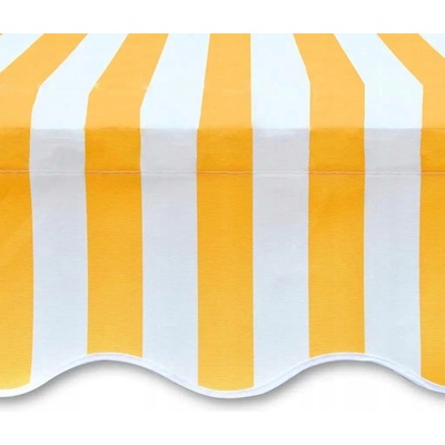 vidaXL Marketos Plachta na markýzu oranžovo-bílá 500 x 300 cm plátěná