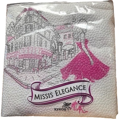 Missis Elegance Салфетки с мотив, 33х33см, 50бр