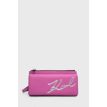 Karl Lagerfeld kožená kabelka ružová 240W3203