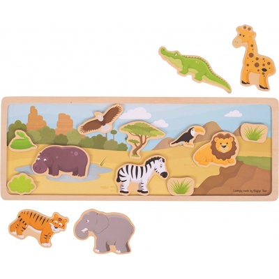 Bigjigs Toys magnetické puzzle safari