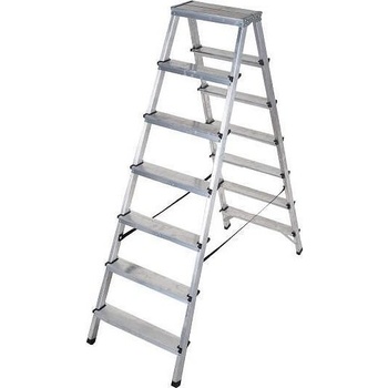 Алуминиева двустранна домакинска стълба Drabest 2x7 - MULTISYSTEM, 3.44 м (3529632)