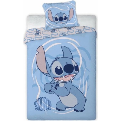 Faro bavlna obliečky Stitch v modrej farbe pre chlapcov 100% bavlna 70x90 140x200