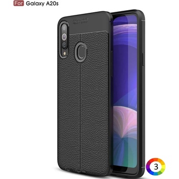 Image 1 of Samsung Galaxy A20s Удароустойчив Litchi Skin Калъф и Протектор