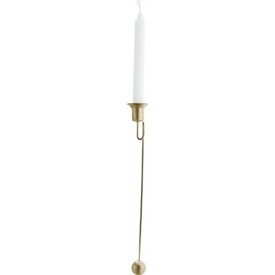 MADAM STOLTZ Závěsný svícen na stromeček Ball Antique Brass, zlatá barva, kov