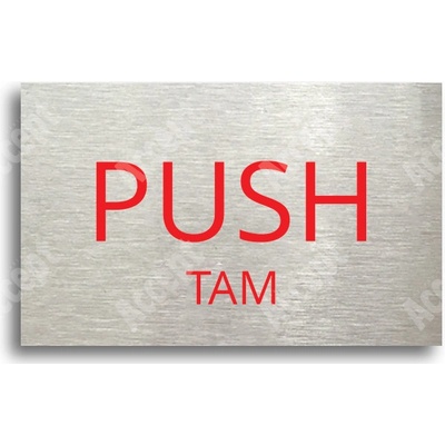 ACCEPT Tabulka SEM - TAM - typ 35 (80 x 50 mm) - stříbrná tabulka - barevný tisk bez rámečku