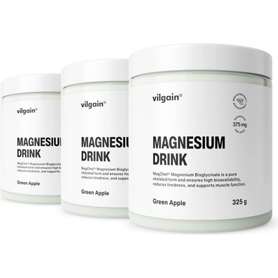 Vilgain Magnesium Drink 3× zelené jablko 325 g