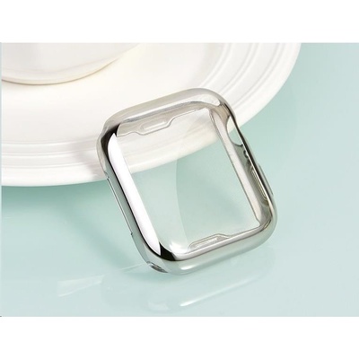 Coteetci celoplošné ochranné termoplastové pouzdro pro Apple Watch 44 mm stříbrné CS7060-TS