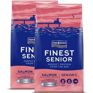 Fish4Dogs FINEST Senior Salmon голям 2 x 12 кг