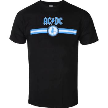 ROCK OFF Мъжка тениска AC/DC - Blue Logo & Stripe - BL - ROCK OFF - ACDCTS80MB