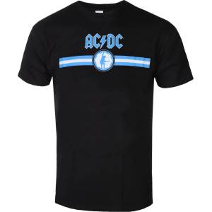 ROCK OFF Мъжка тениска AC/DC - Blue Logo & Stripe - BL - ROCK OFF - ACDCTS80MB