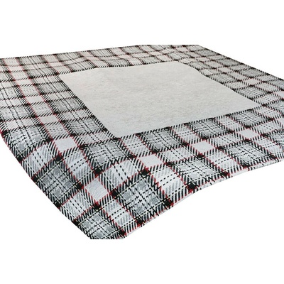 Mondo Gobelínový ubrus Tartan béžový 90x90 cm Chenille IT025 Béžová 90x90 cm