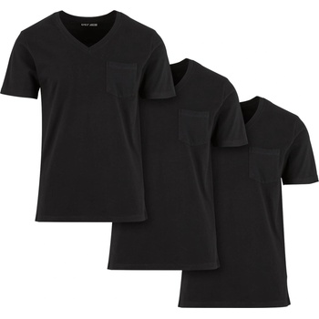 DEF Тениска DEF V-Neck 3-Pack T-Shirt black XXLUB-DFTS035_-00007 - Тъмносив, размер XXL