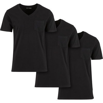 DEF Тениска DEF V-Neck 3-Pack T-Shirt black XXLUB-DFTS035_-00007 - Тъмносив, размер XXL