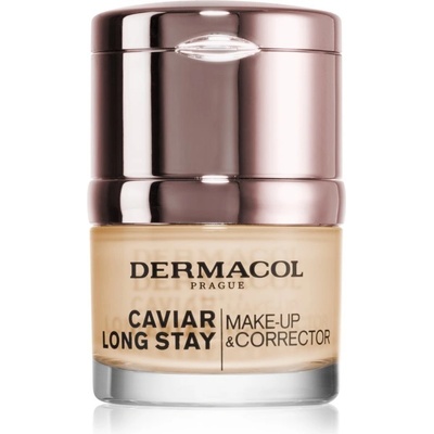 Dermacol Caviar Long Stay dlouhotrvající make-up s výtažky z kaviáru a zdokonalující korektor fair 30 ml