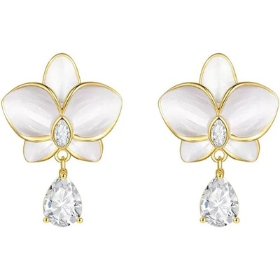JAY náušnice s květy Frézie stříbrné zapínání JAY-9081-ZS56112 zlatá