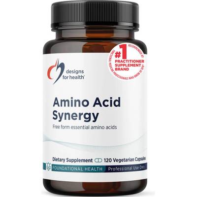 Designs for Health Amino Acid Synergy (Формула с есенциални аминокиселини и BCAA) - Мускулно възстановяване и издръжливост, 120 капсули (00182 (AAS120) DFH)