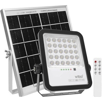 Соларен led прожектор sahara 150w, 5м кабел, ip65, 6000k - vito (3210210)