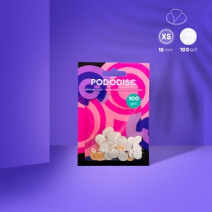 STALEKS Сменяеми файлове за диск за педикюр Pododisc XS размер 100 грит /50бр. / (PDF-10-100w)