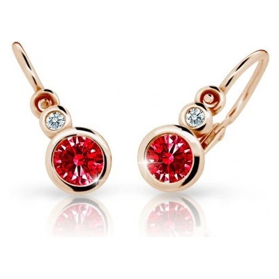 Cutie Jewellery detské náušnice zlate C1984R-Ruby Dark
