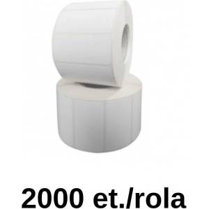 ZINTA Самозалепващи pe етикети zinta 50х25 мм, 2000 ет. /ролка, бели (50x25x2000-bopp-alb-s)